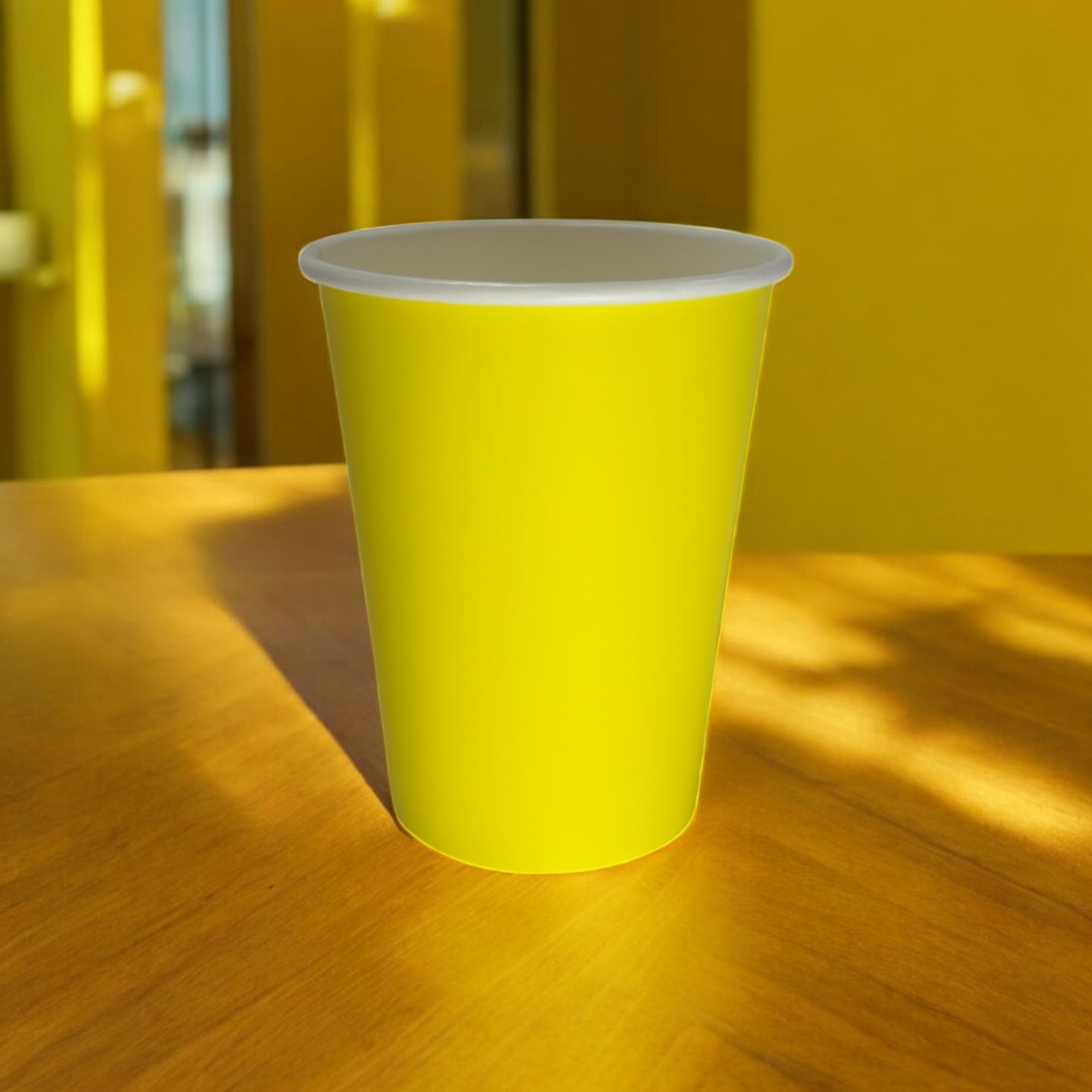 Yellow 12oz single wall paper with